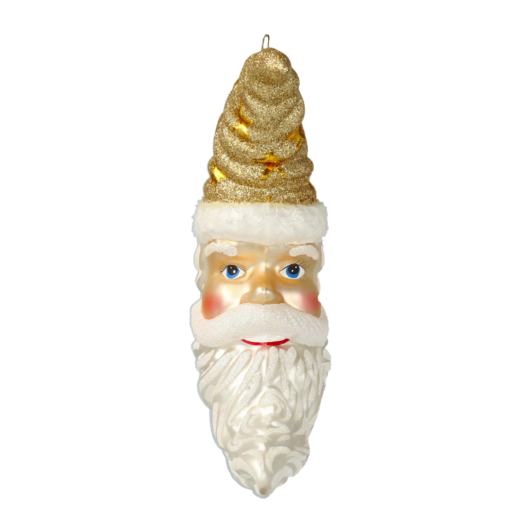 Golden Starlight Crescent Santa Premium christmas glass ornament 2020-360