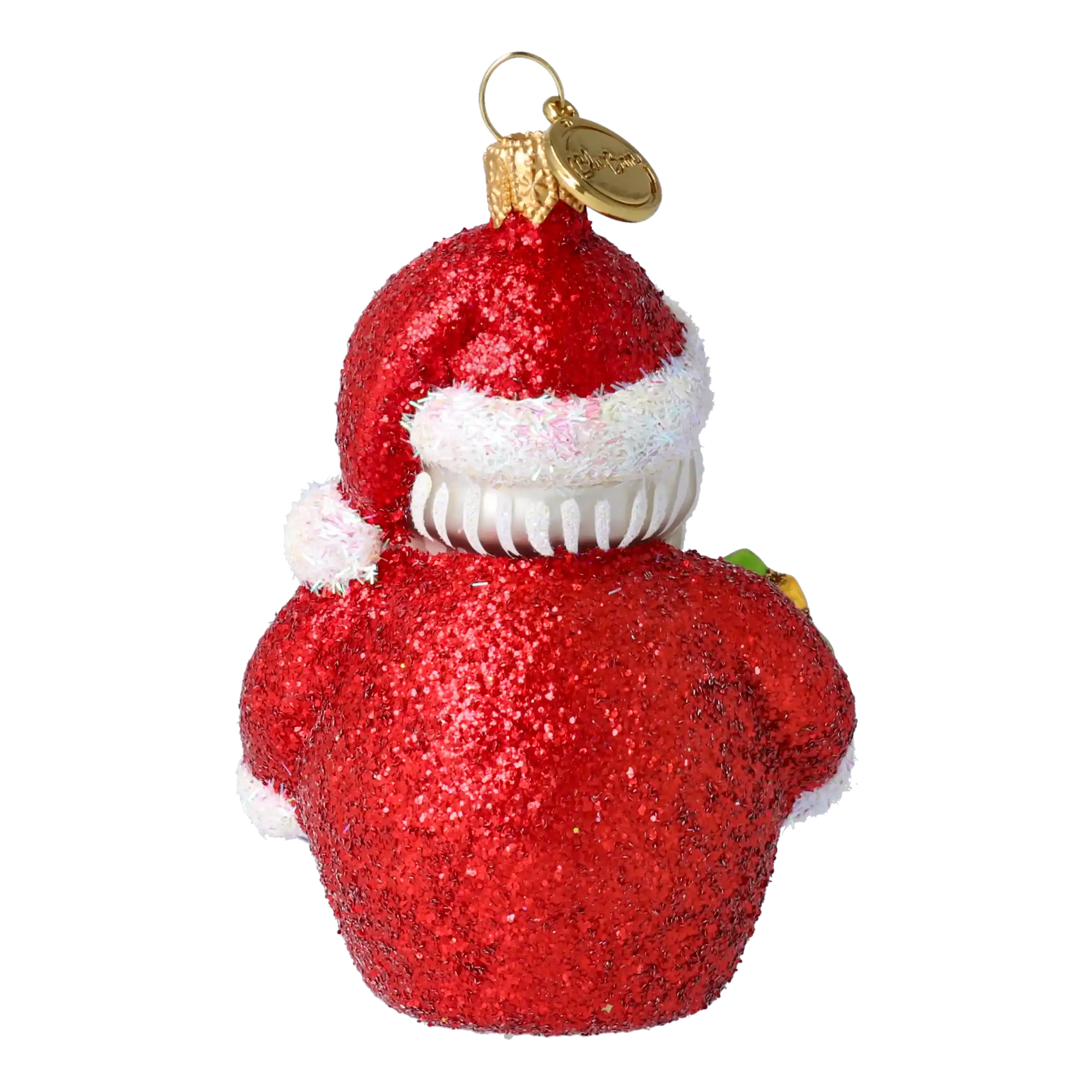 Mikołaj z prezentem Szklana Ozdoba Mikołajek