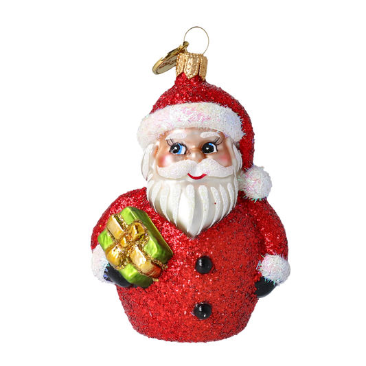 Crimson Glimmer St. Nicholas Premium christmas glass ornament 2020-366