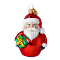 Load image into Gallery viewer, Petite Crimson Santa Premium christmas glass ornament 2020-367
