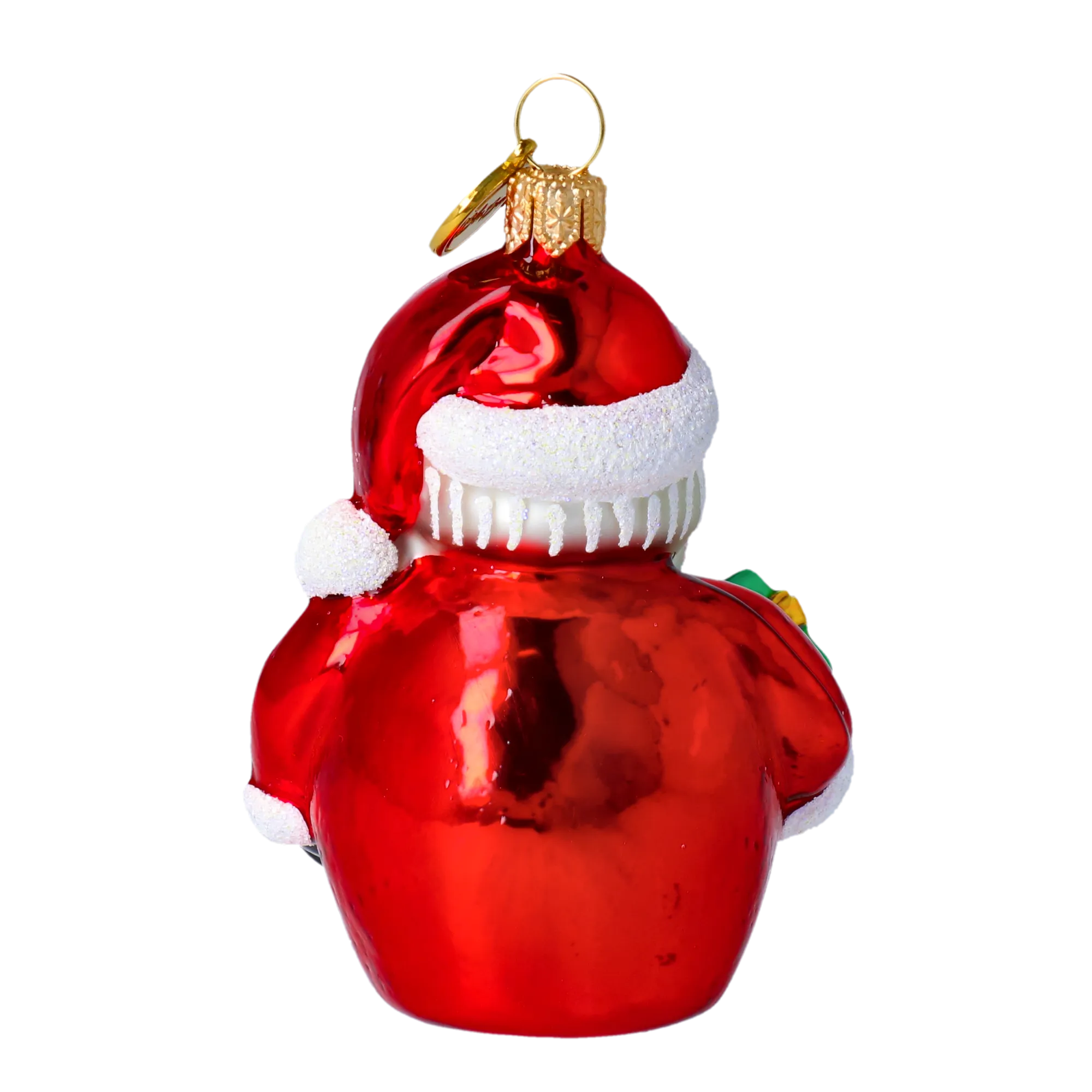 Petite Crimson Santa Premium christmas glass ornament 2020-367
