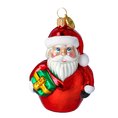 Load image into Gallery viewer, Petite Crimson Santa Premium christmas glass ornament 2020-367
