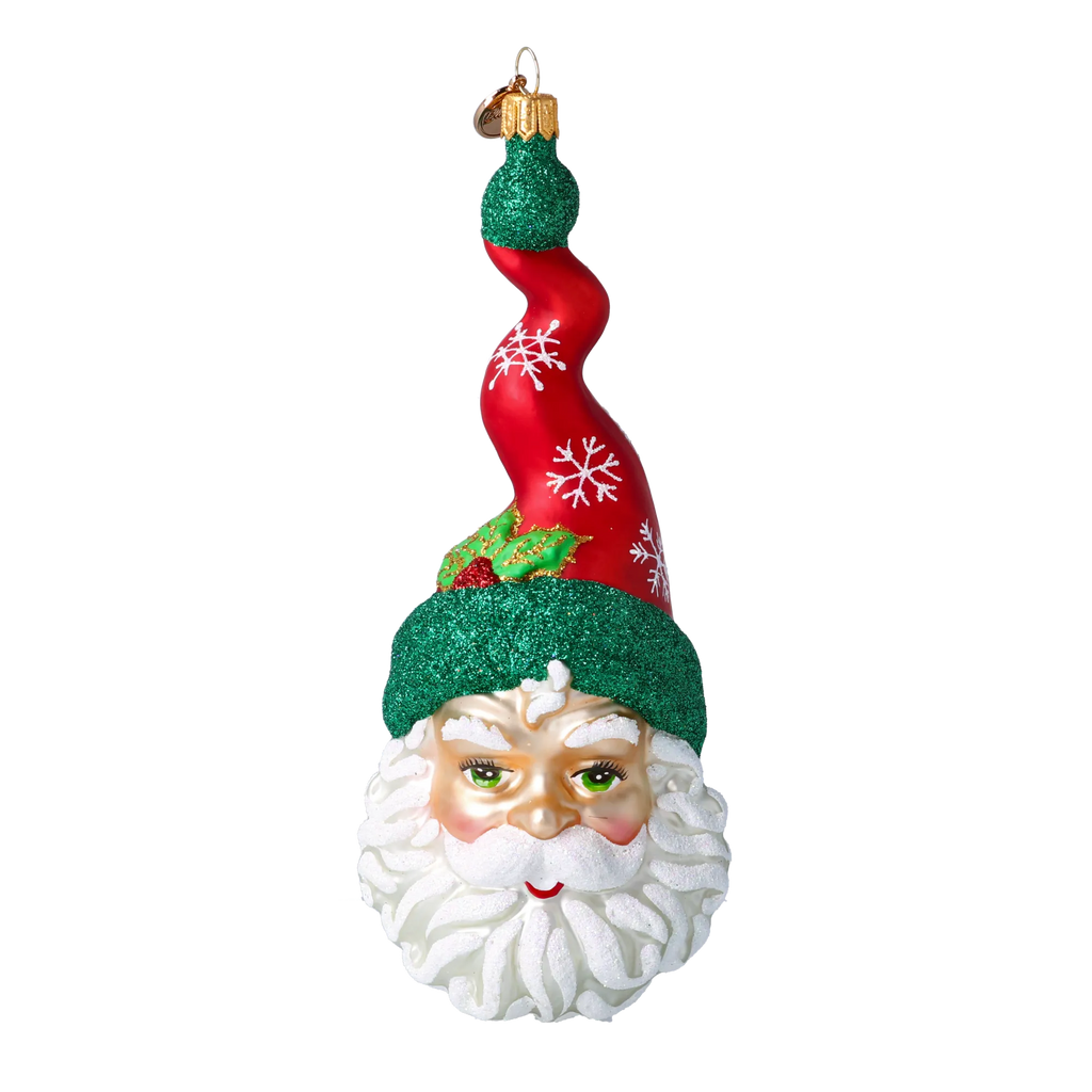 Sinuous Frost Sage | Hand-Painted Glass Ornament | Blubom 2020-372