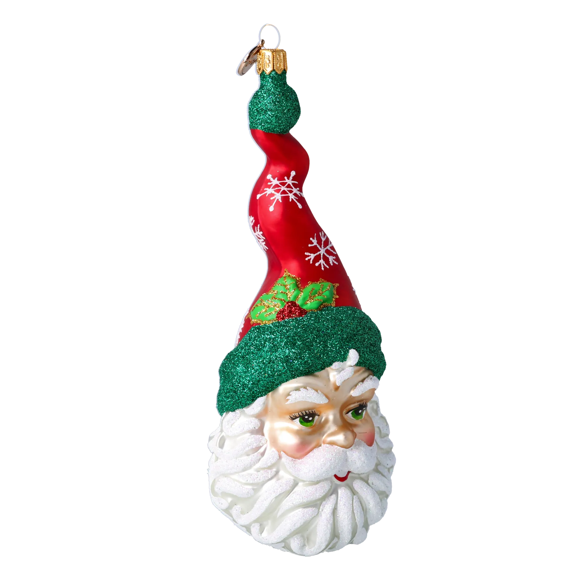 Crimson Spiral Saint Nicholas Premium christmas glass ornament 2020-372