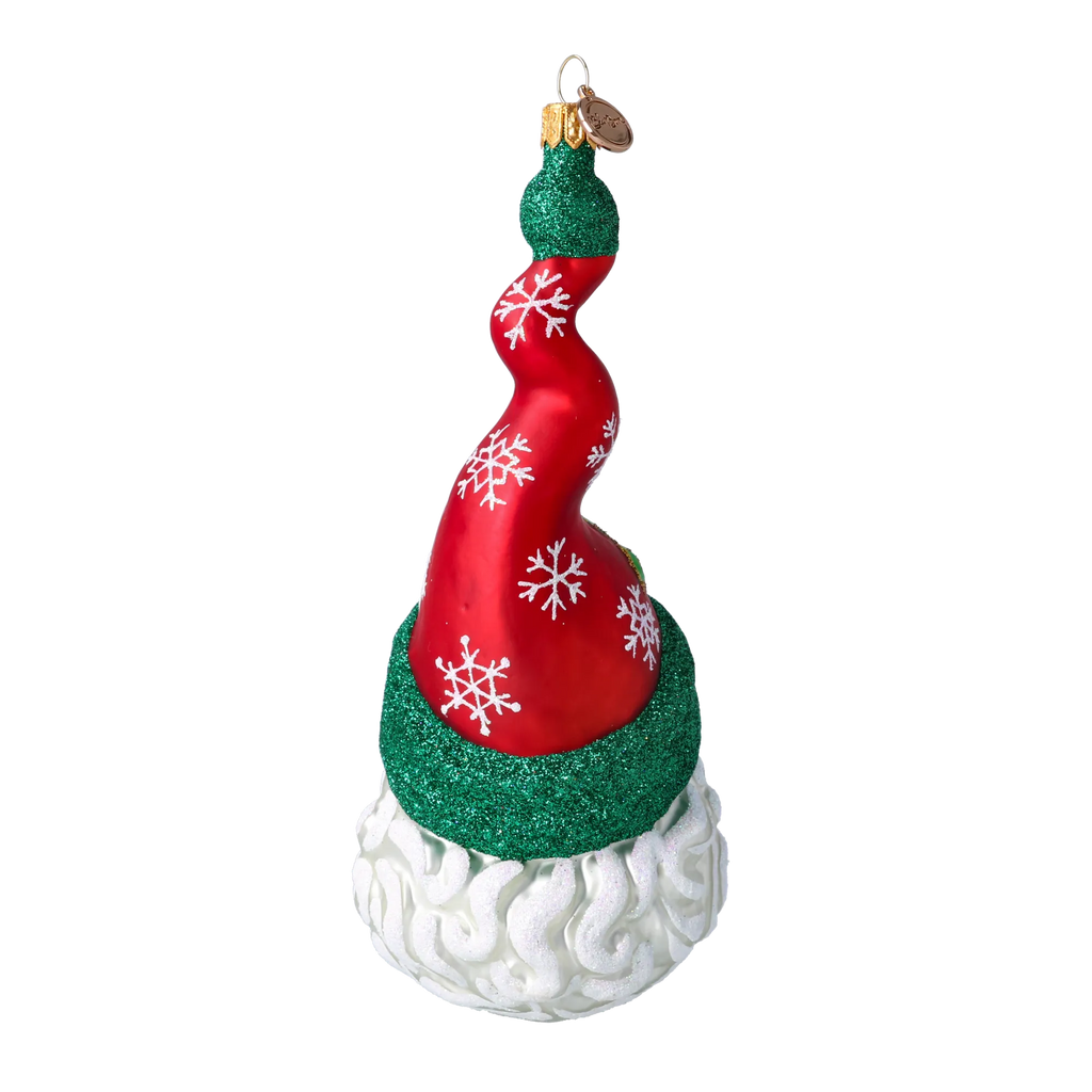 Sinuous Frost Sage | Hand-Painted Glass Ornament | Blubom 2020-372