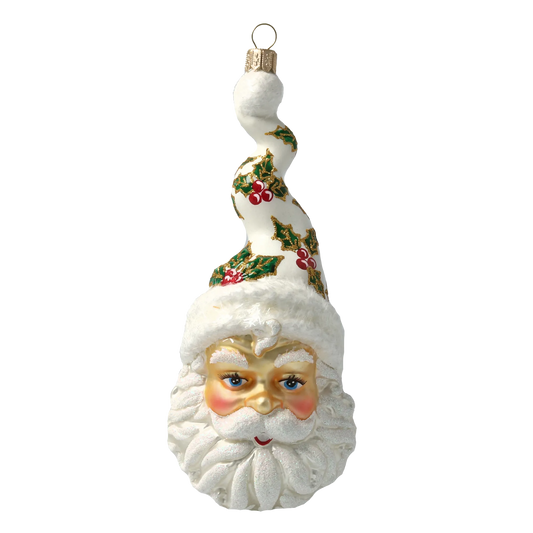 Spiral Holly Saint Nicholas Premium christmas glass ornament 2020-378
