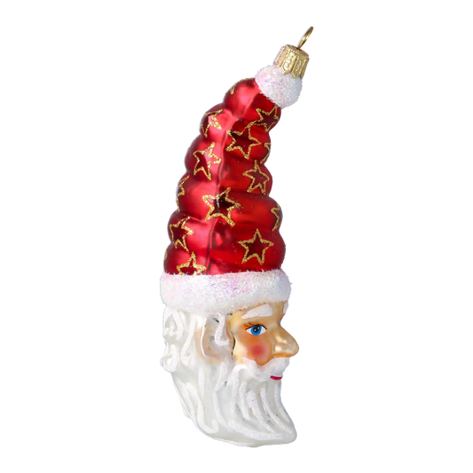 Mikołaj Księżyc w gwiazdki Szklana Ozdoba Dziadek Mróz