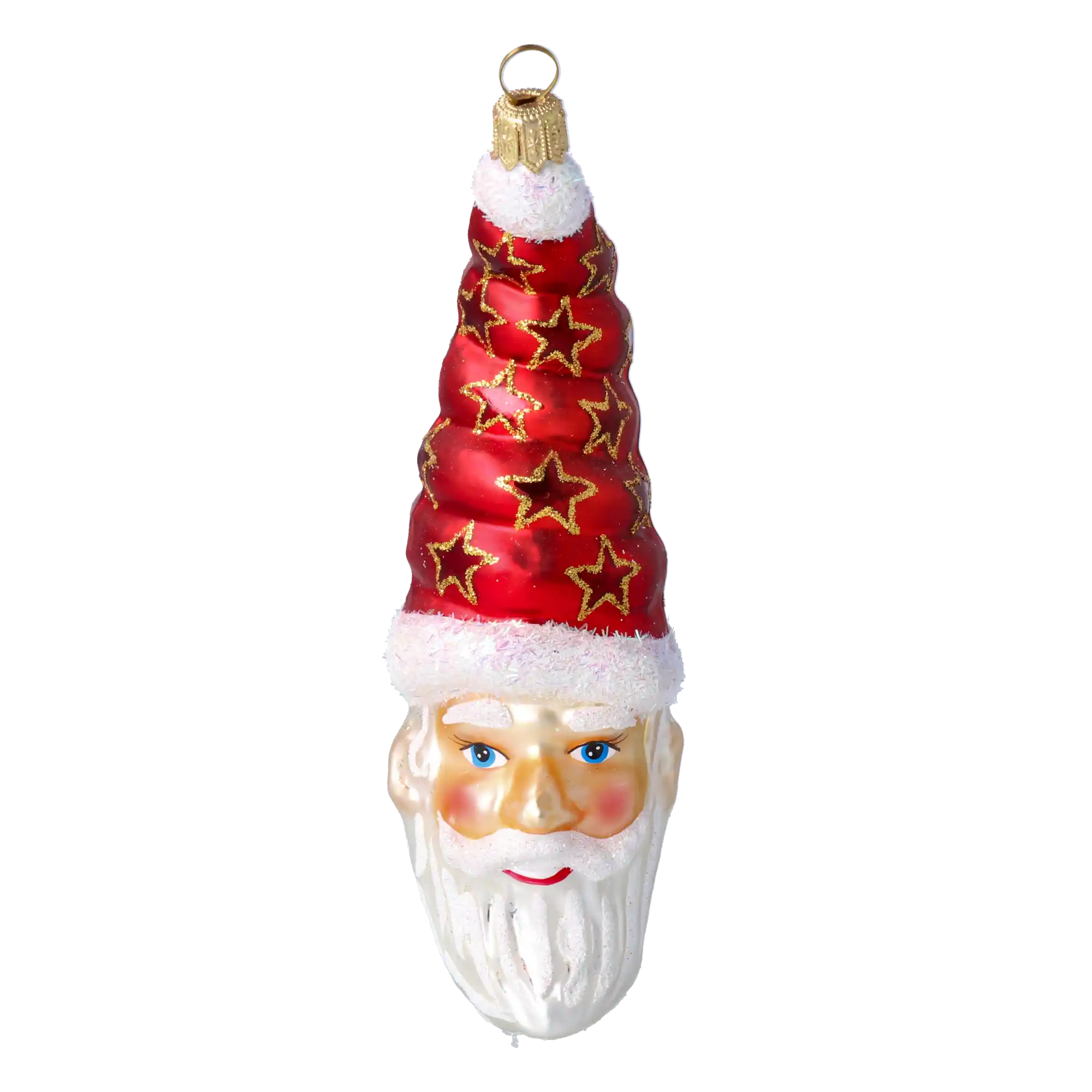 Mikołaj Księżyc w gwiazdki Szklana Ozdoba Dziadek Mróz