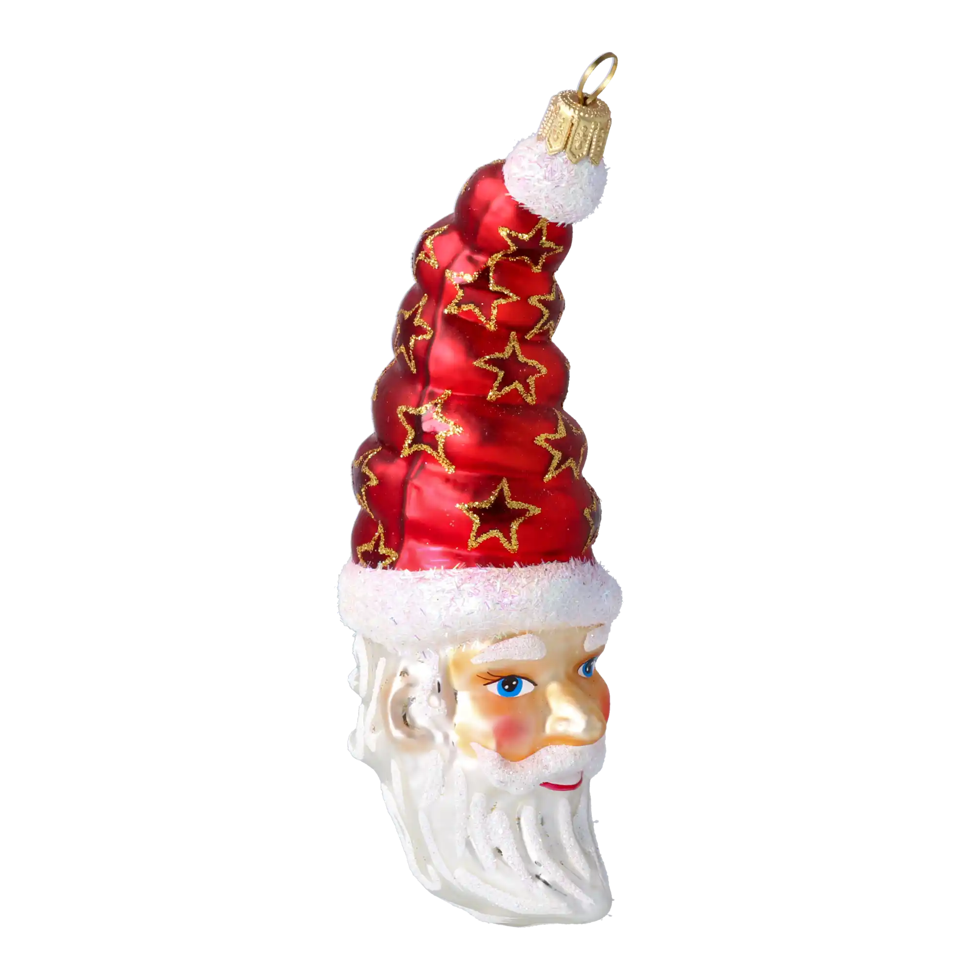 Mikołaj Księżyc w gwiazdki Szklana Ozdoba Dziadek Mróz