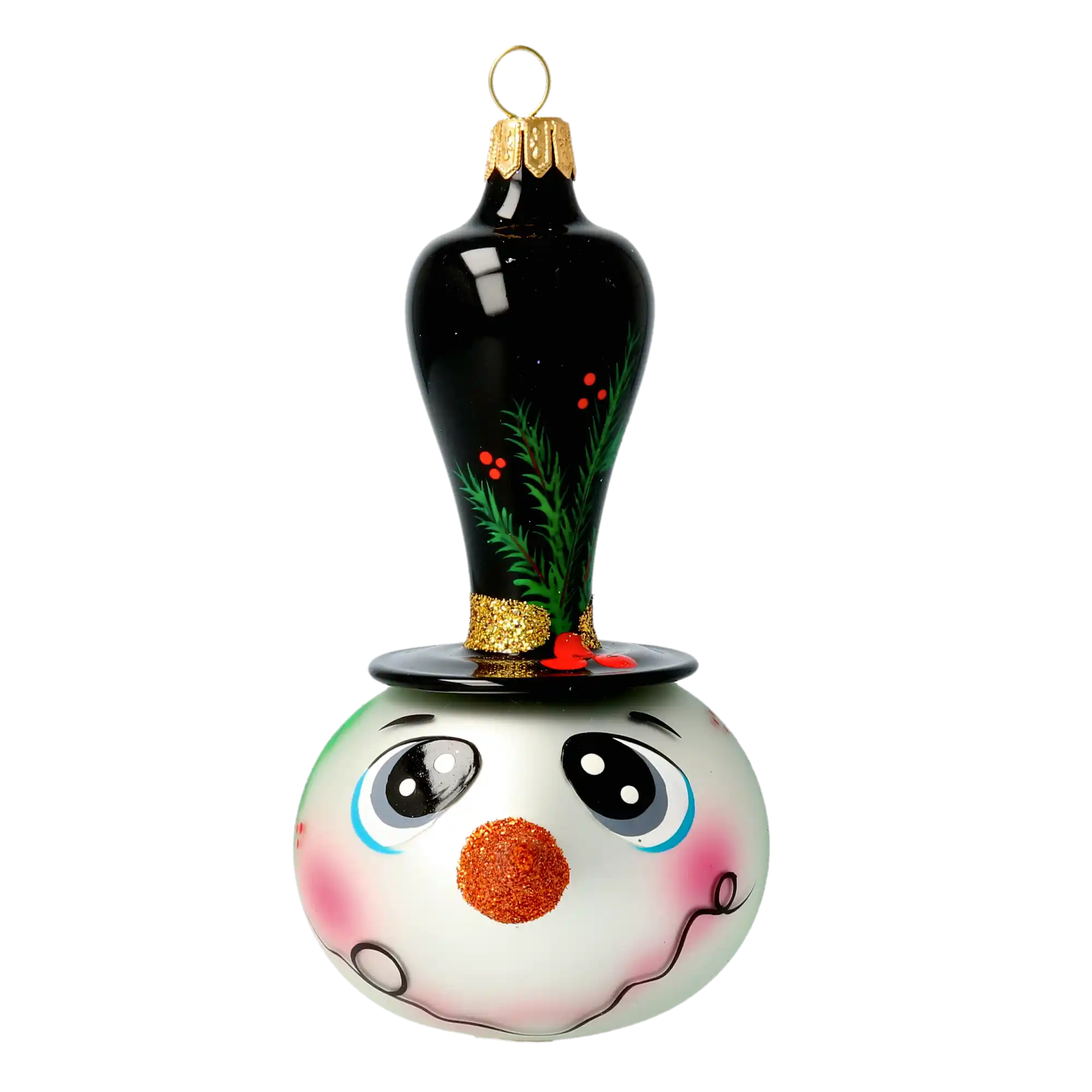 Bałwan W Cylindrze Szklana Ozdoba Uśmiech Zimowego Poranka