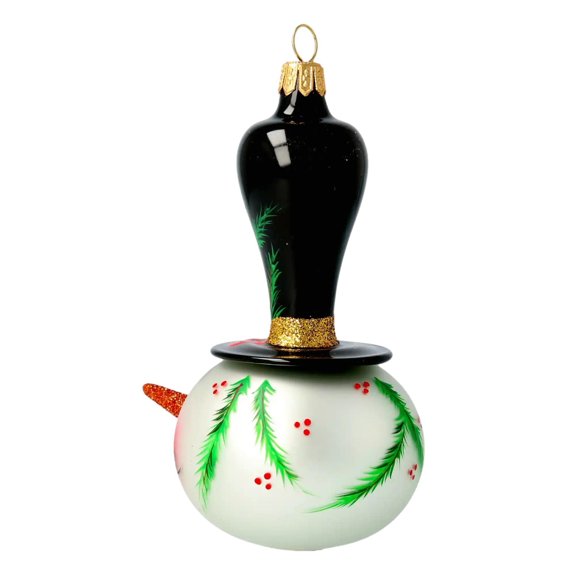 Frosty the Snowman Handmade Glass Christmas ornament free blowing
