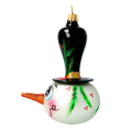 Load image into Gallery viewer, Frosty the Snowman Handmade Glass Christmas ornament free blowing

