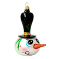 Load image into Gallery viewer, Frosty the Snowman Handmade Glass Christmas ornament free blowing
