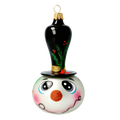 Gentle Midnight Gaze | Hand-Painted Glass Ornament | Blubom 2020-390