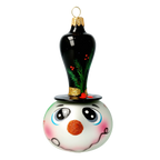 Gentle Midnight Gaze | Hand-Painted Glass Ornament | Blubom 2020-390