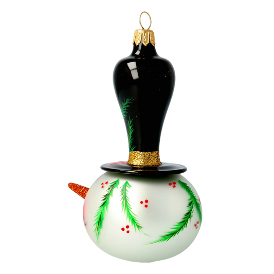 Frosty the Snowman Handmade Glass Christmas ornament free blowing 2020-390