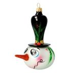 Gentle Midnight Gaze | Hand-Painted Glass Ornament | Blubom 2020-390