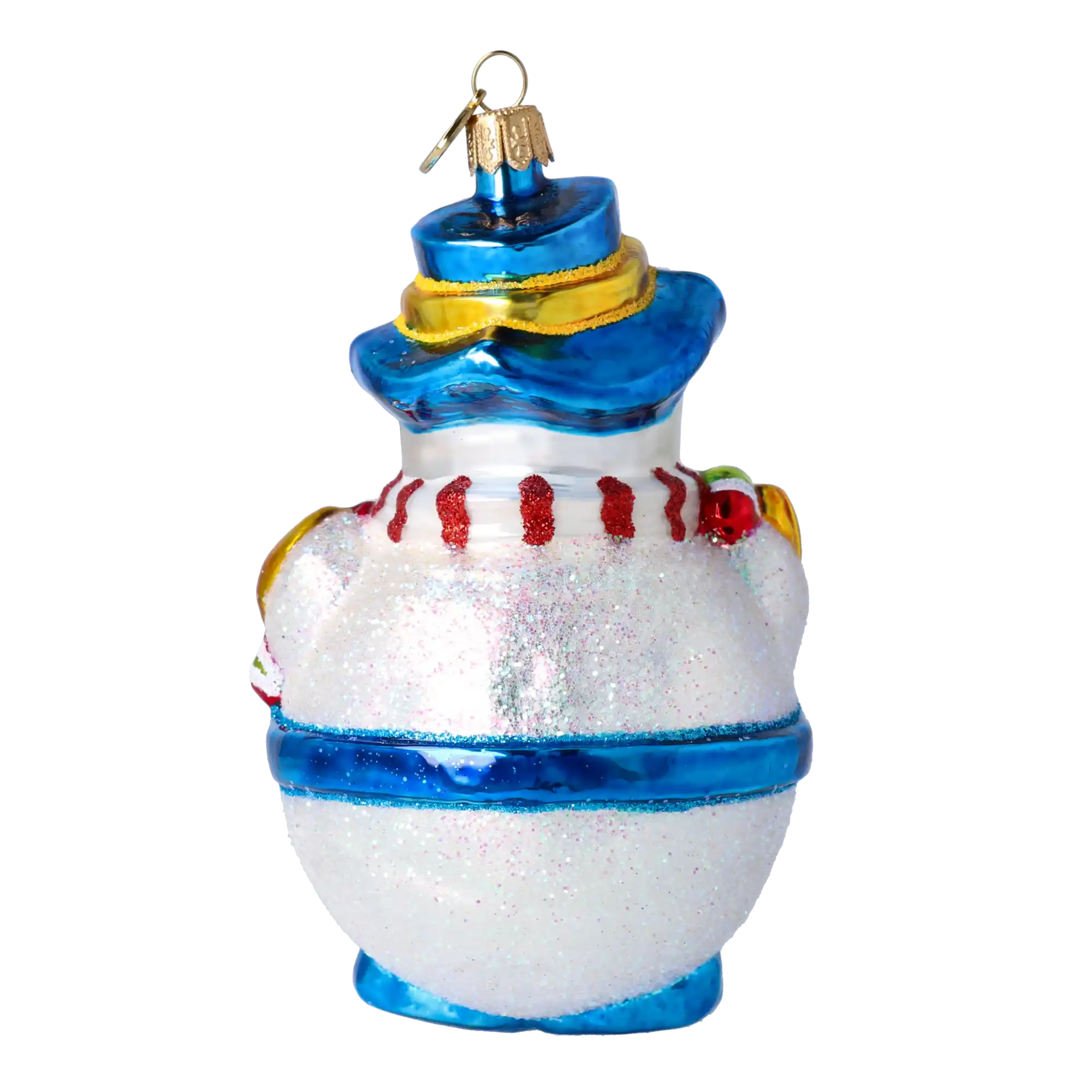 Bałwanek z laskami cukrowymi Szklana Ozdoba