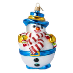 Jovial Cerulean Gentleman | Hand-Painted Glass Ornament | Blubom 2020-393