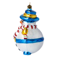 Załaduj obraz do przeglądarki galerii, Azure Blue Snowman Premium christmas glass ornament 2020-393

