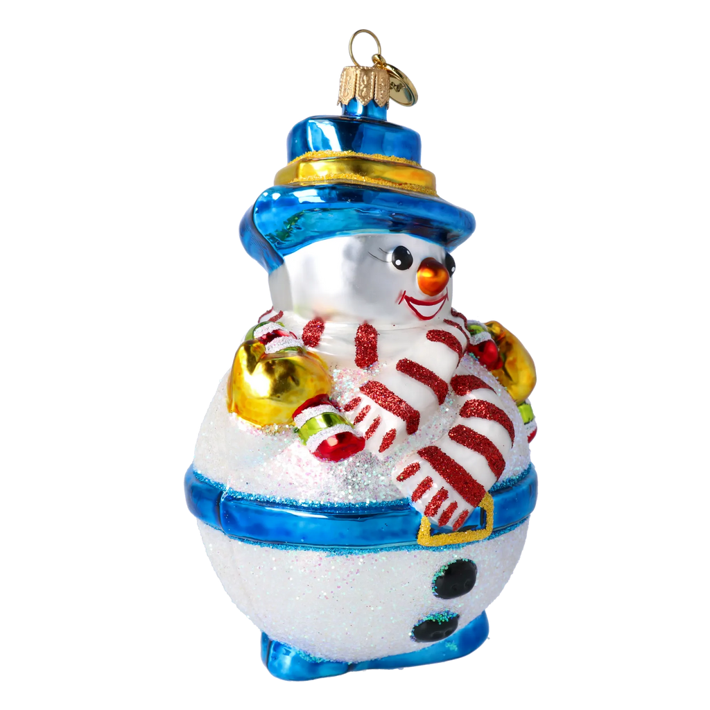Jovial Cerulean Gentleman | Hand-Painted Glass Ornament | Blubom 2020-393