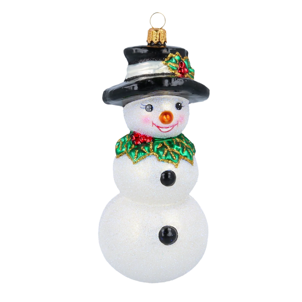 Gracious Holly Gentleman | Hand-Painted Glass Ornament | Blubom 2020-397
