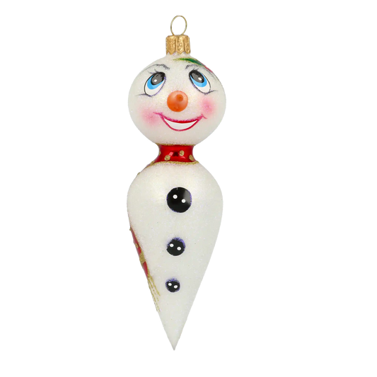 Bałwan w szaliczku Szklana Ozdoba