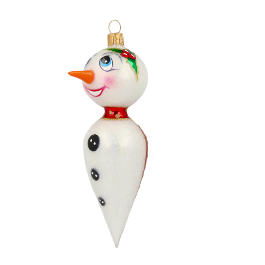 Bałwan w szaliczku Szklana Ozdoba