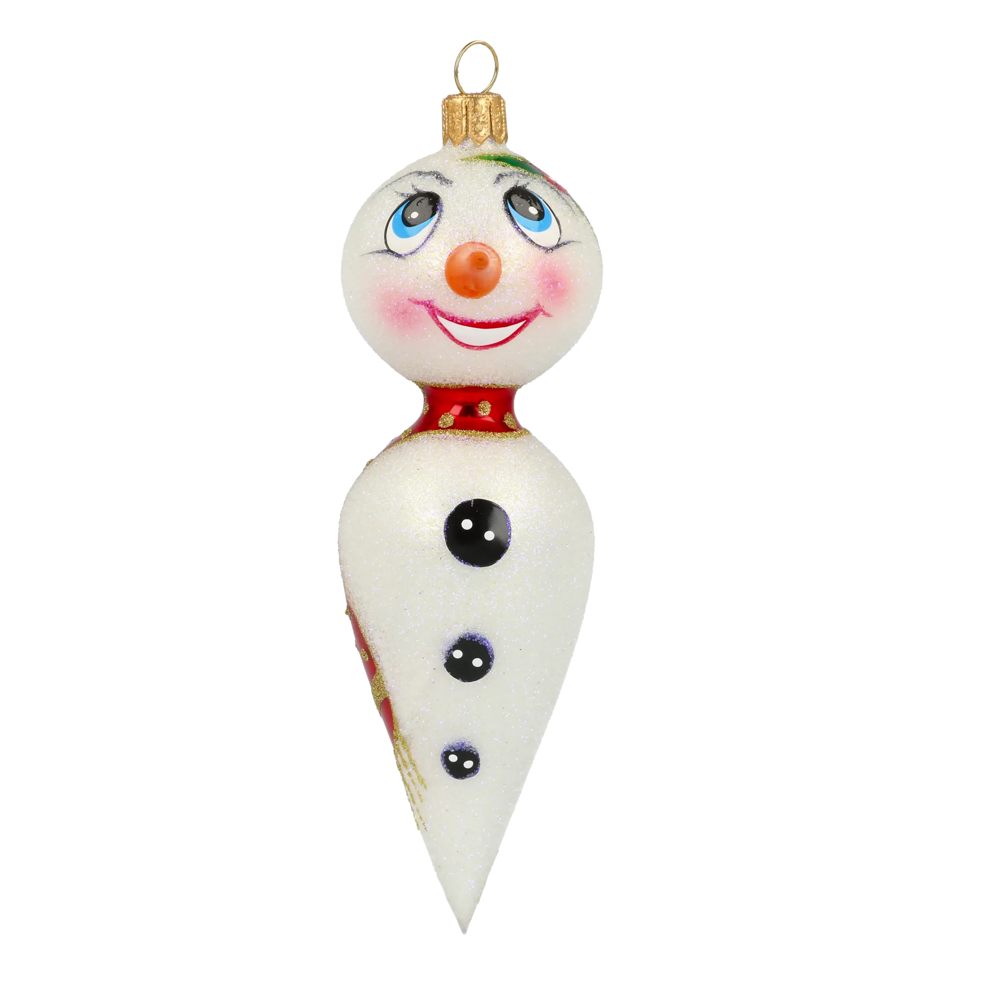 Frosty Cheer Handmade  Snowman Glass Christmas ornament 2020-403