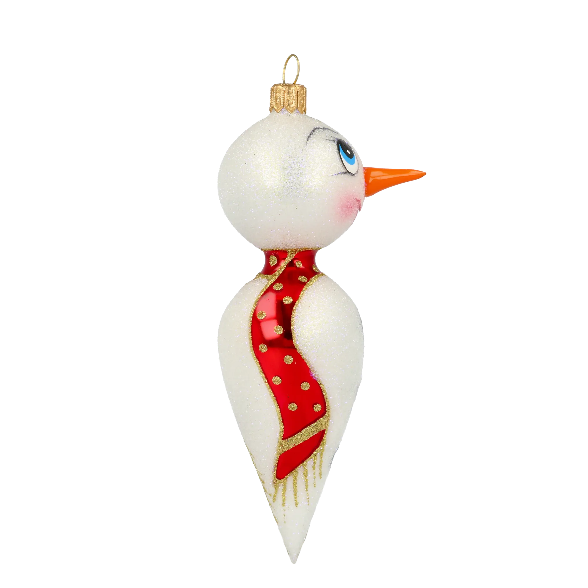 Frosty Cheer Handmade  Snowman Glass Christmas ornament 2020-403