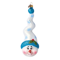 Load image into Gallery viewer, Mr. Frosty Twirl Handmade Glass Christmas ornament Snowman 2020-405
