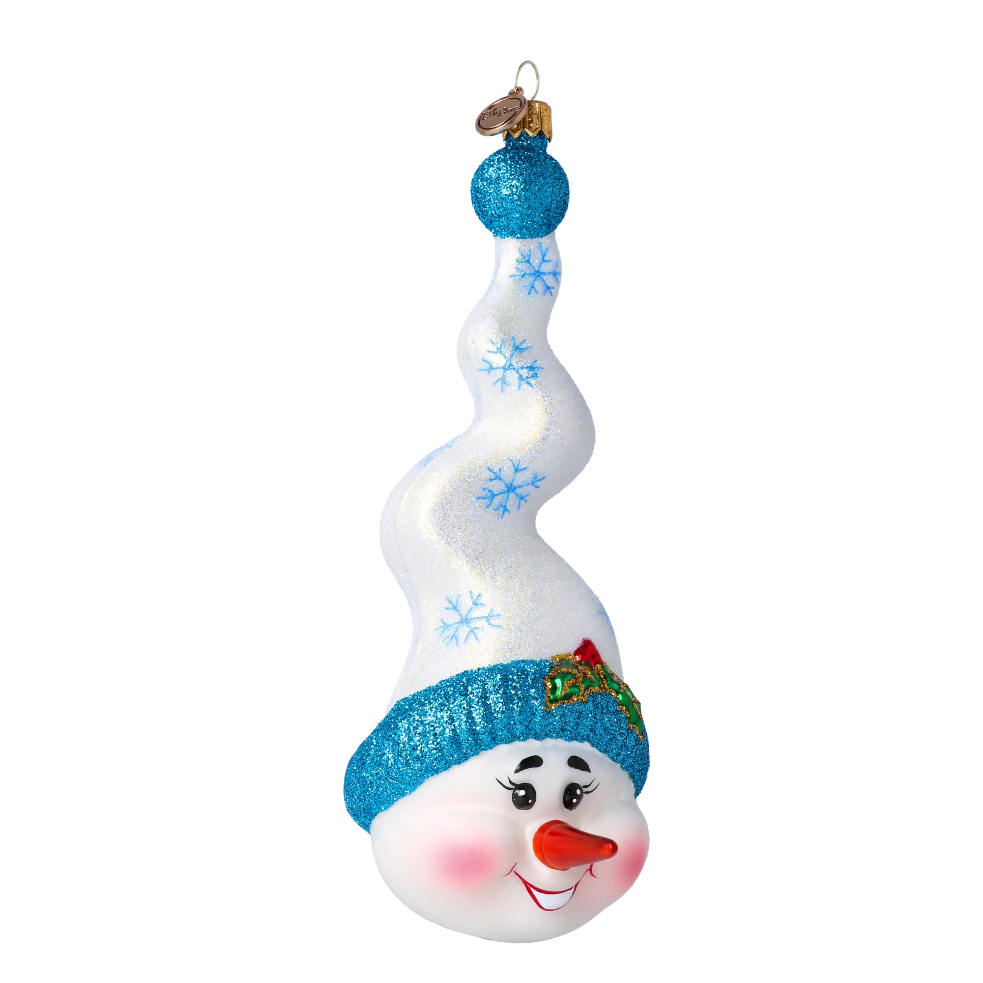 Mr. Frosty Twirl Handmade Glass Christmas ornament Snowman 2020-405