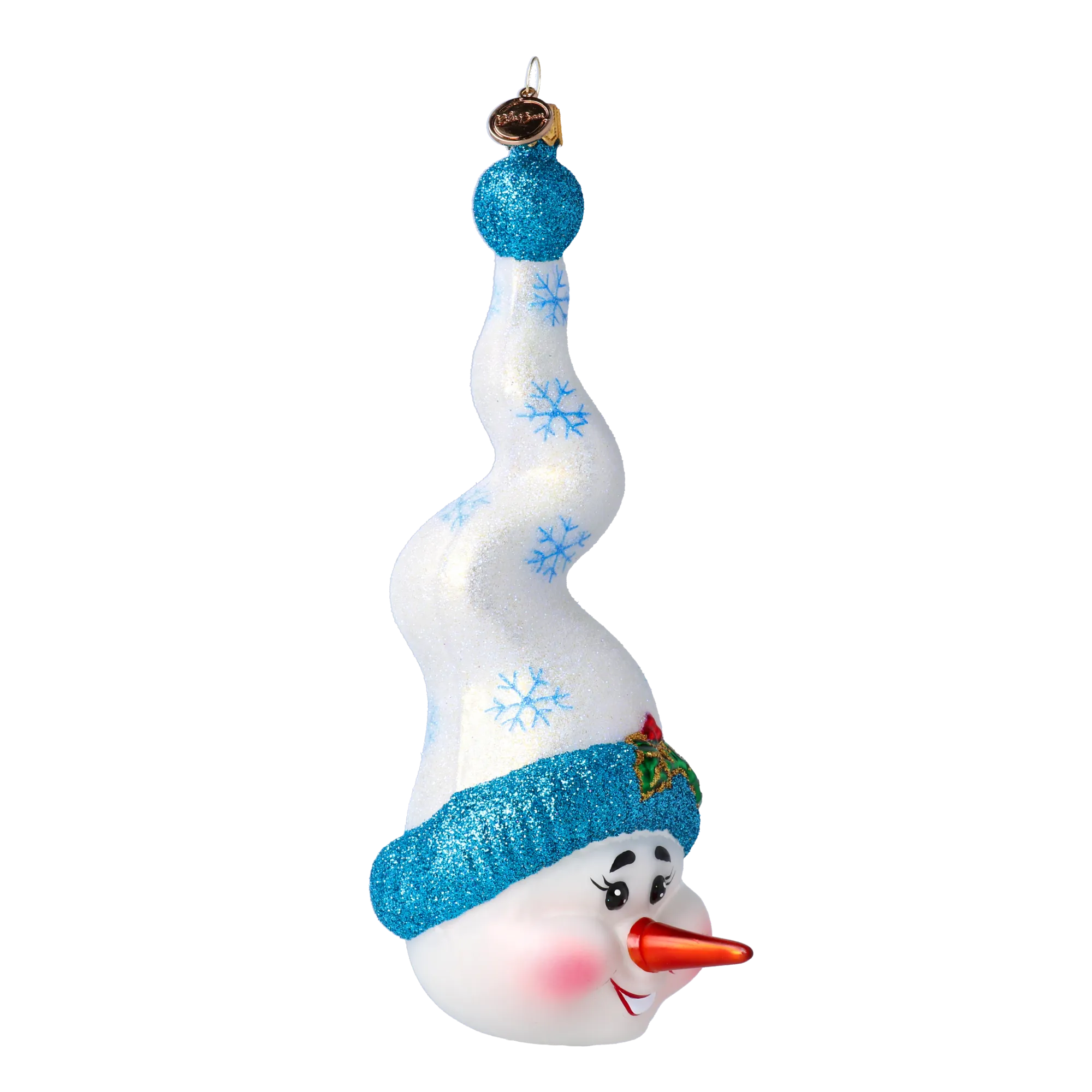 Mr. Frosty Twirl Handmade Glass Christmas ornament Snowman 2020-405