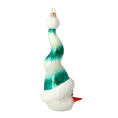 Load image into Gallery viewer, Emerald Swirl Snowman Premium christmas glass ornament 2020-409
