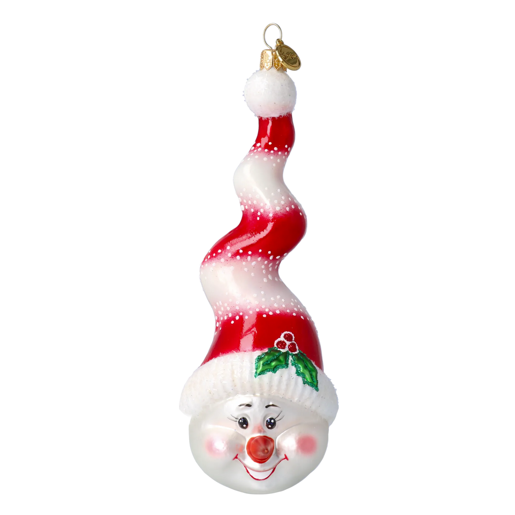 Sinuous Crimson Nomad | Hand-Painted Glass Ornament | Blubom 2020-410