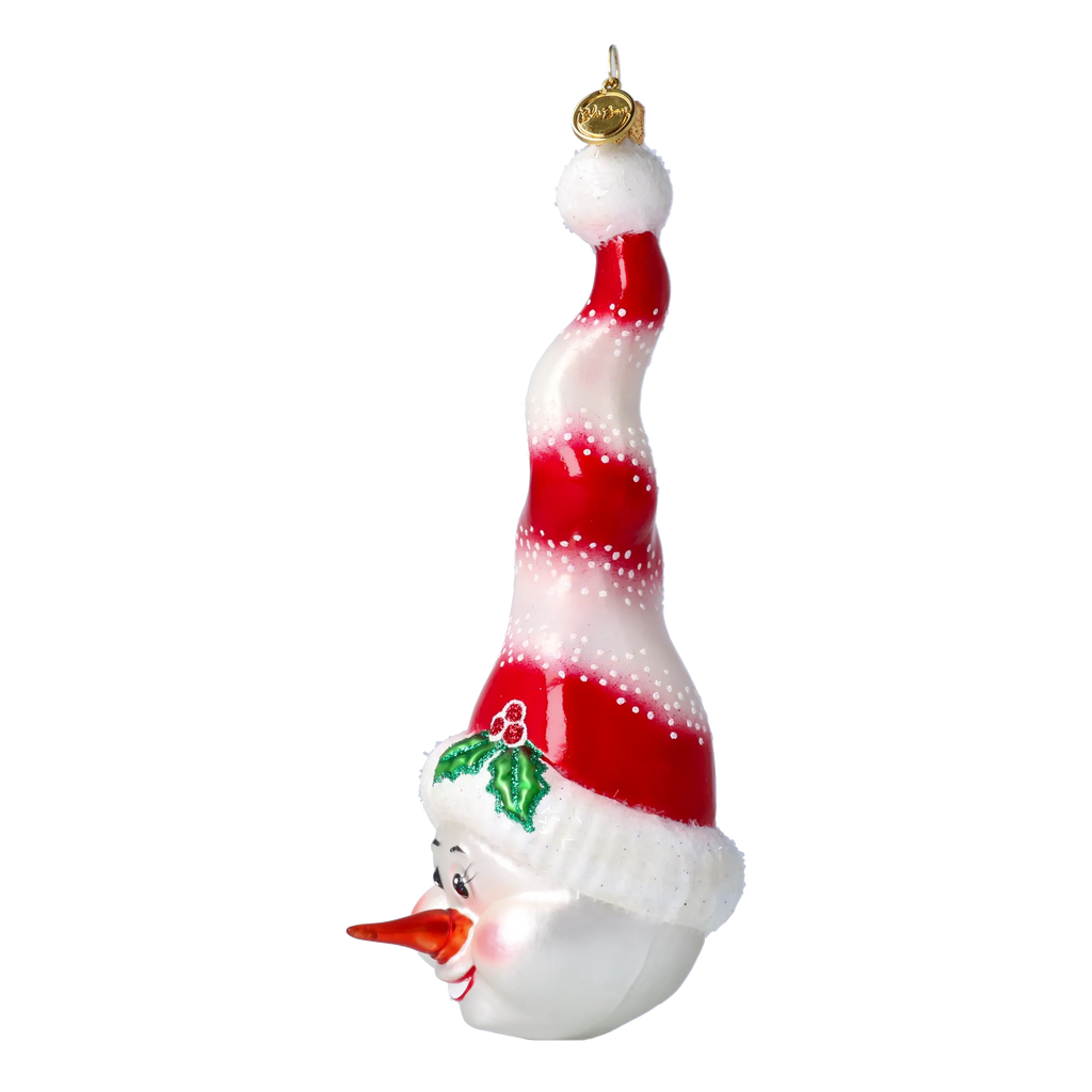 Sinuous Crimson Nomad | Hand-Painted Glass Ornament | Blubom 2020-410