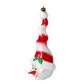 Load image into Gallery viewer, Whimsical Crimson Snowman Premium christmas glass ornament 2020-410
