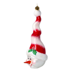 Sinuous Crimson Nomad | Hand-Painted Glass Ornament | Blubom 2020-410
