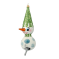 Load image into Gallery viewer, Emerald Alpine Snowman Premium christmas glass ornament 2020-411
