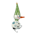 Load image into Gallery viewer, Emerald Alpine Snowman Premium christmas glass ornament 2020-411
