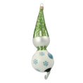 Load image into Gallery viewer, Emerald Alpine Snowman Premium christmas glass ornament 2020-411

