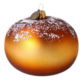 Honeyed Winter Rime | Hand-Painted Glass Ornament | Blubom 2020-444