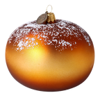 Honeyed Winter Rime | Hand-Painted Glass Ornament | Blubom 2020-444