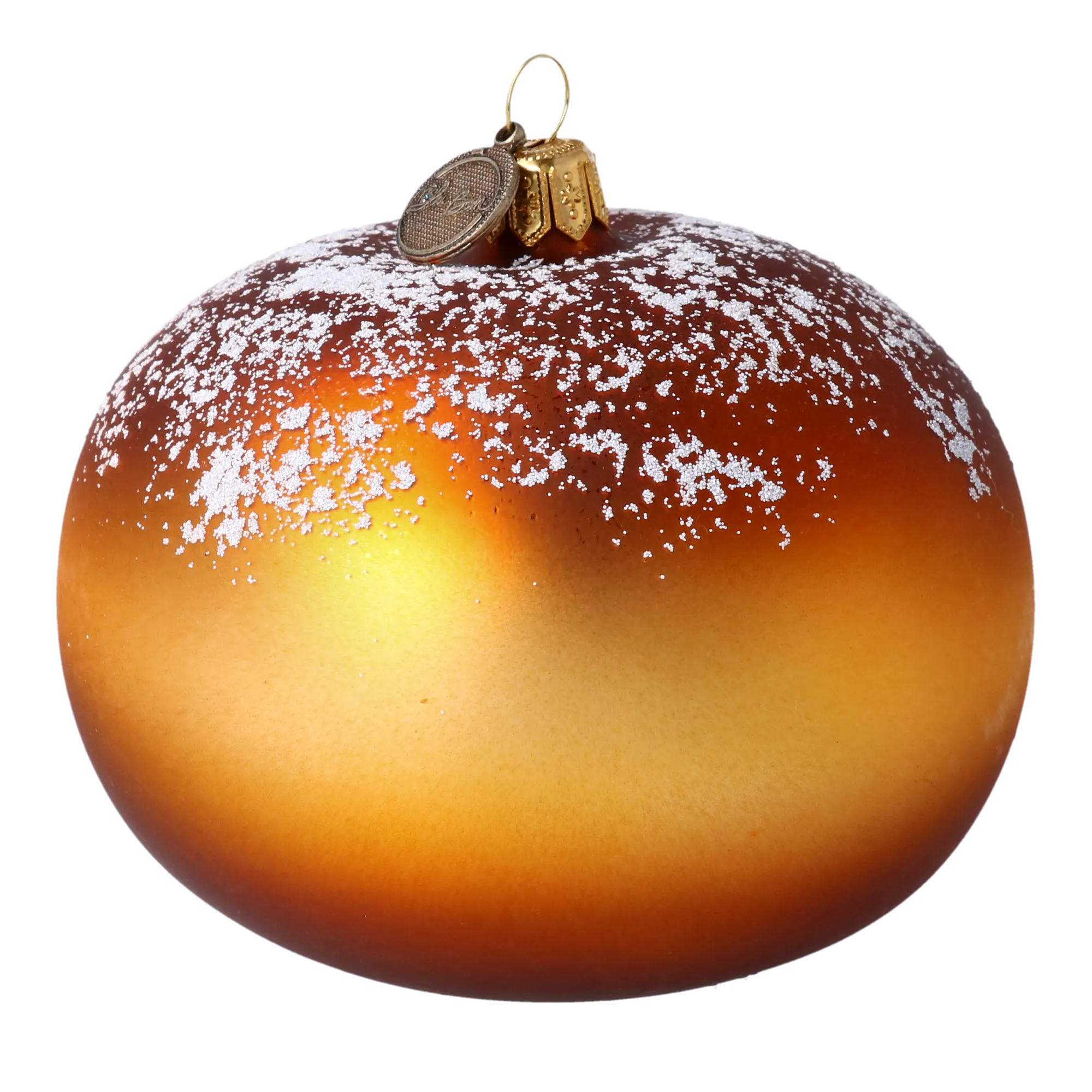 Sugar Doughnut. Handmade Glass Christmas ornament. 2020-444