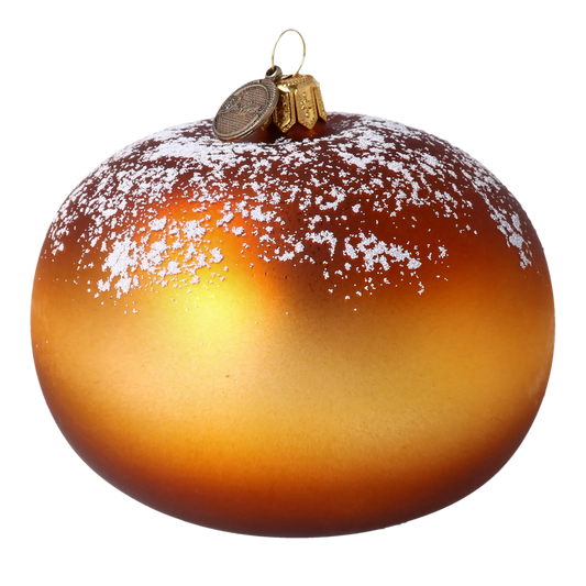 Sugar Doughnut. Handmade Glass Christmas ornament. 2020-444
