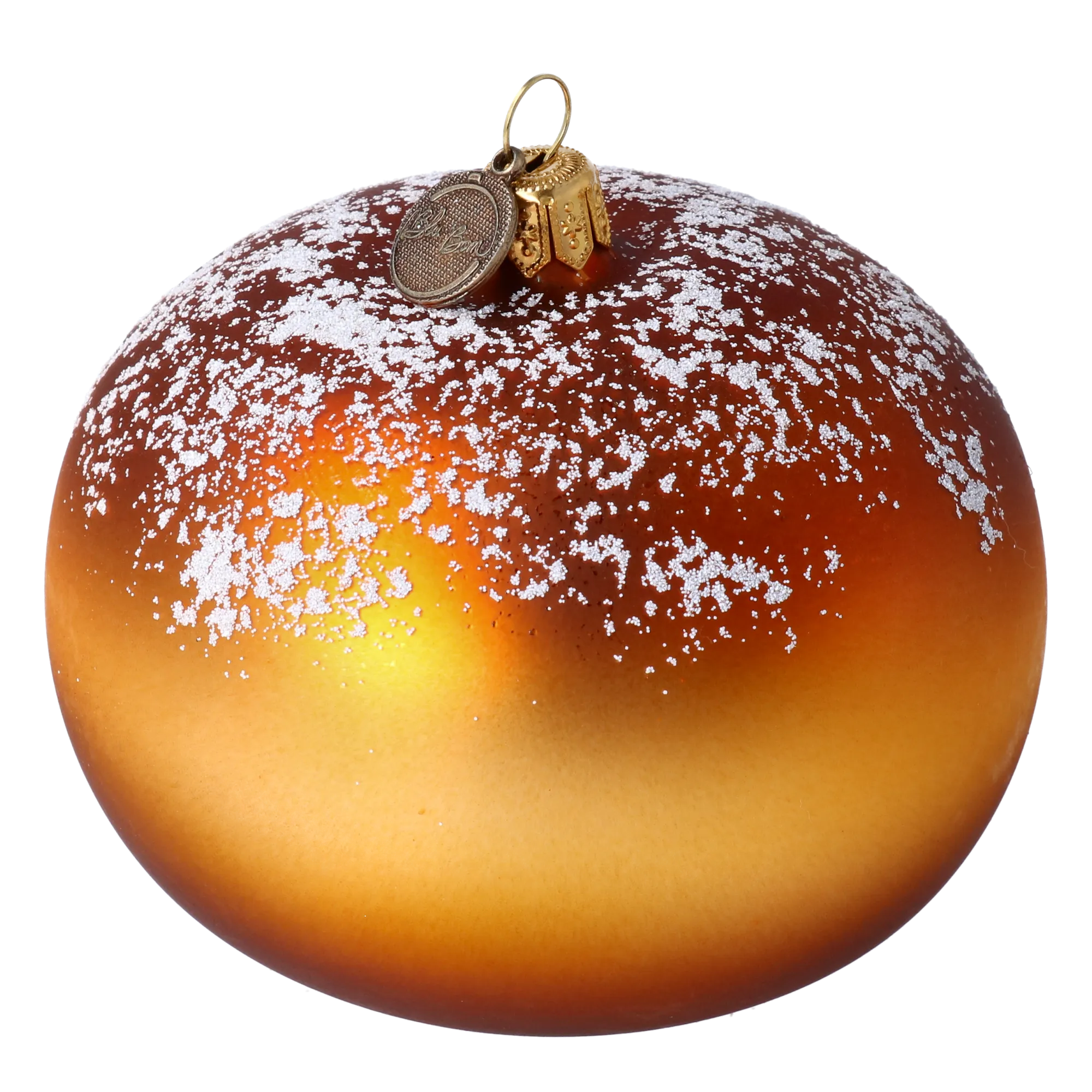 Sugar Doughnut. Handmade Glass Christmas ornament. 2020-444