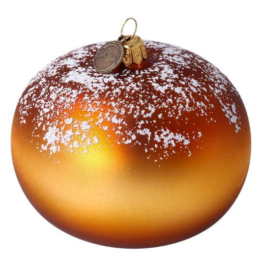 Sugar Doughnut. Handmade Glass Christmas ornament. 2020-444