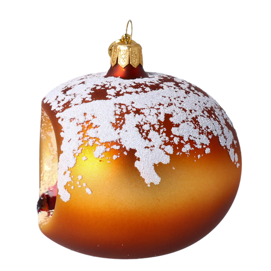 Marmalade Doughnut. Handmade Glass Christmas ornament. 2020-445