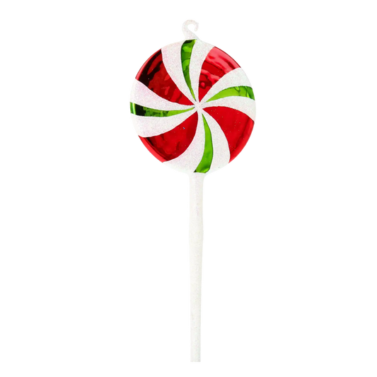 Cukierkowy Lizak Miętowy Szklana Ozdoba