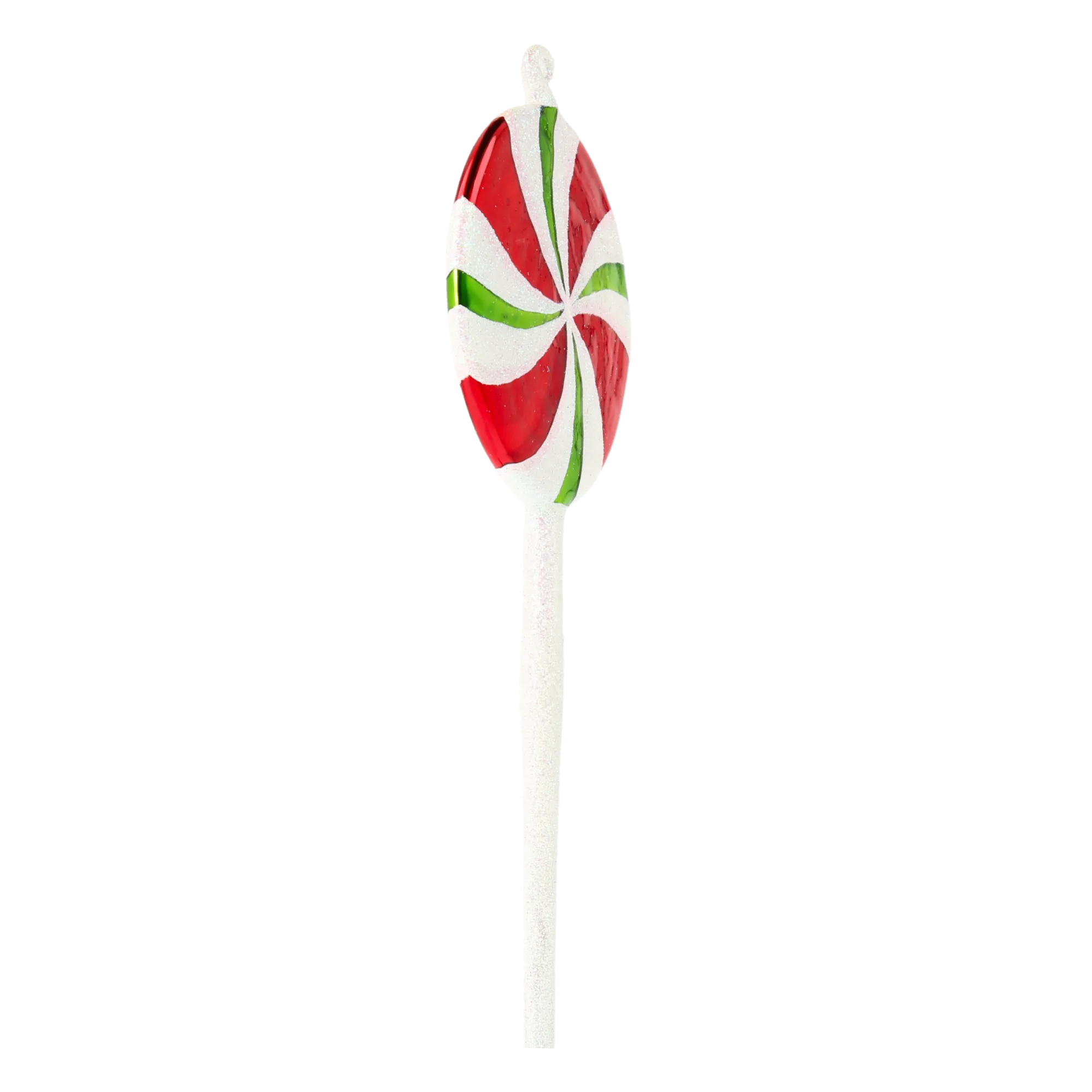 Crimson Emerald Swirl Lollipop Premium christmas glass ornament 2020-447
